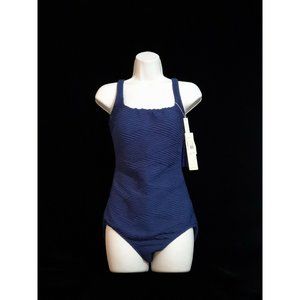 Essentials by Gottex Women's Size 12 One-Piece Sapphire / Blue Design Swimsuit